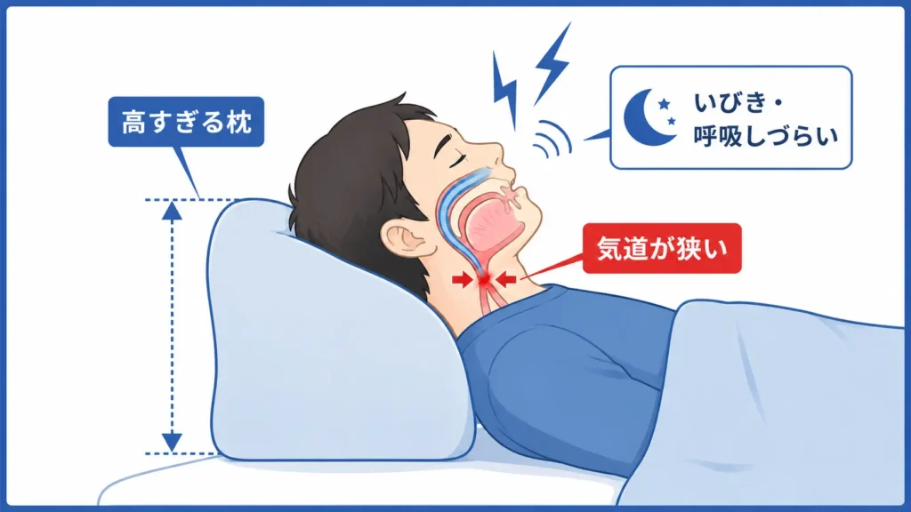 高すぎる枕が食いしばりの原因にも